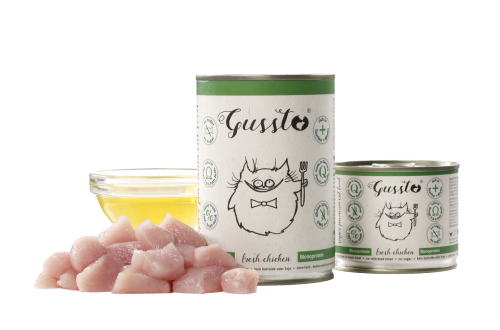 Gussto Cat - świeży kurczak puszka 200g