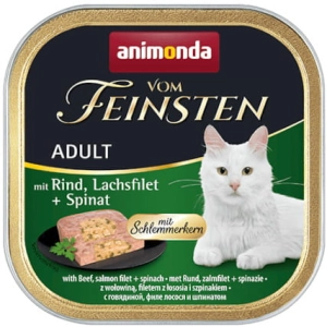 Animonda vom feinsten classic wołowina, łosoś, szpinak 100g - mokra karma rolada dla kotów