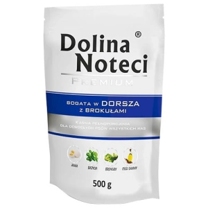 Dolina Noteci Dorsz z brokułami 500g - mokra karma dla psów 