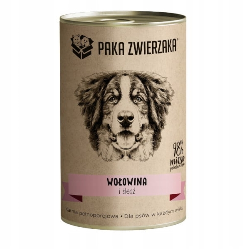 mokra-karma-dla-psa-paka-zwierzaka-wolowina-i-sledz-400-g.jpg