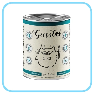 Gussto świeży jeleń puszka 200/400g - mokra karma dla kotów