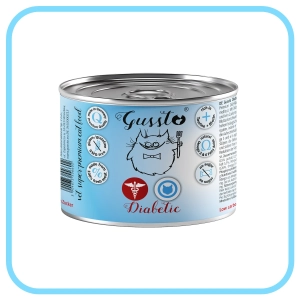 Gussto Diabetic (na cukrzycę) puszka 200g - mokra karma dla kotów 
