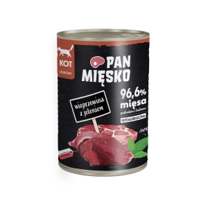 Pan Mięsko Wieprzowina Jeleń 400g - mokra karma dla kotów