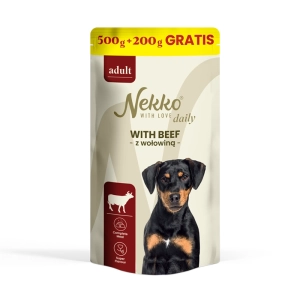 Nekko Daily wołowina 500g (+200g) - mokra karma dla psów