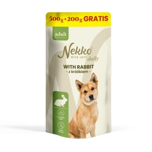 Nekko Daily królik 500g (+200g) - mokra karma dla psów