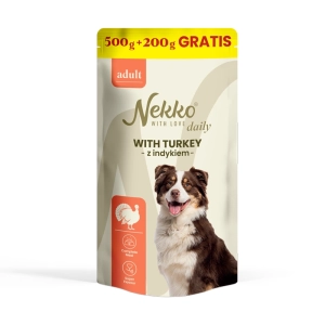 Nekko Daily indyk 500g (+200g) - mokra karma dla psów