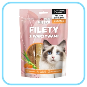 Pan Mięsko Filety z Kurczaka z warzywami 100g - przysmak dla kota