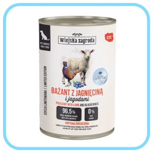 Wiejska Zagroda Bażant Jagnięcina 380g - mokra karma dla psa
