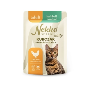 Nekko Daily kurczak hairball - saszetka w sosie 85g