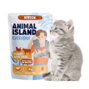 Animal Island saszetka Kitten indyk cielęcina 85g - mokra karma dla kociąt
