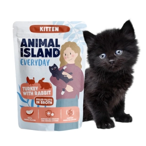 Animal Island saszetka Kitten indyk królik 85g - mokra karma dla kociąt