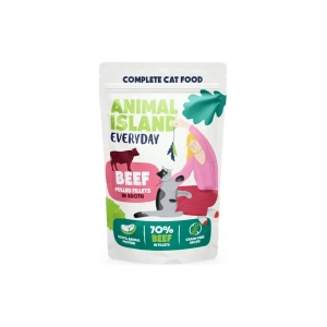 Animal Island saszetka Filet w bulionie wołowina 85g - mokra karma dla kota