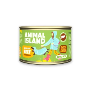 Animal Island puszka Wołowina Marchewka 410g - mokra karma dla psa