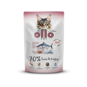 Ollo nr 5 Tuńczyk Przegrzebki mokra karma w sosie dla kota saszetka 85g