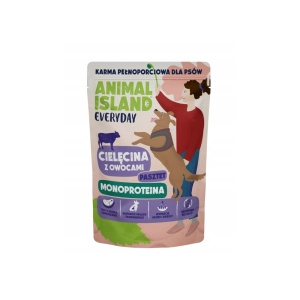 Animal Island MONO saszetka Pasztet cielęcina 300g - mokra karma dla psa