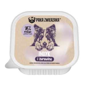 Paka Zwierzaka Indyk i żurawina 150g - mokra karma dla psa