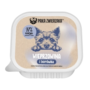 Paka Zwierzaka Wieprzowina z borówką 150g - mokra karma dla psa