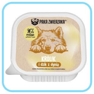 Paka Zwierzaka Królik i dzik z dynią 150g - mokra karma dla psa