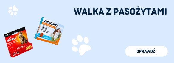 walka z pasożytami psa i kota
